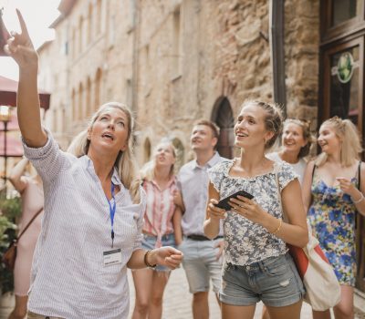 Image for Medium group of people standing in a street in Volterra - Edgewood Travel